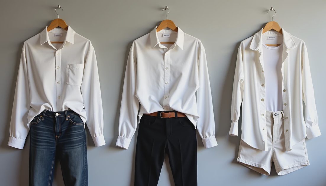Three Ways to Wear White Shirt