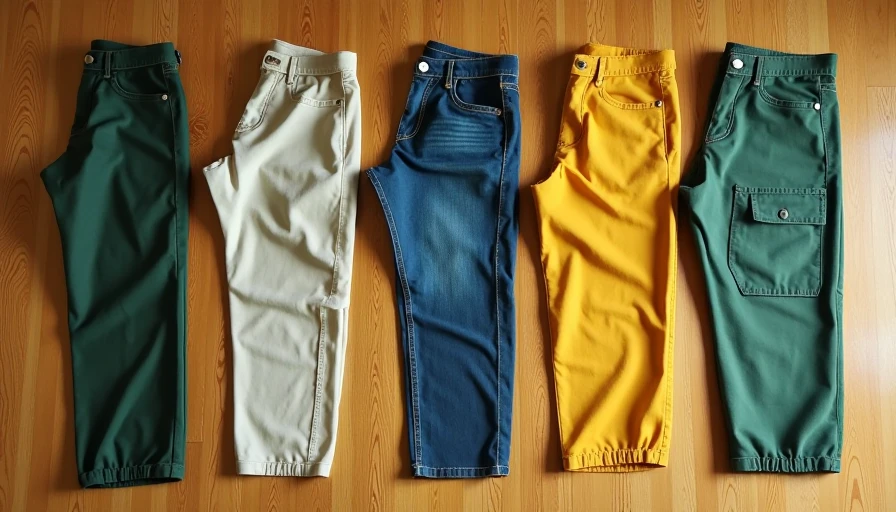 Illustration for different types of pants