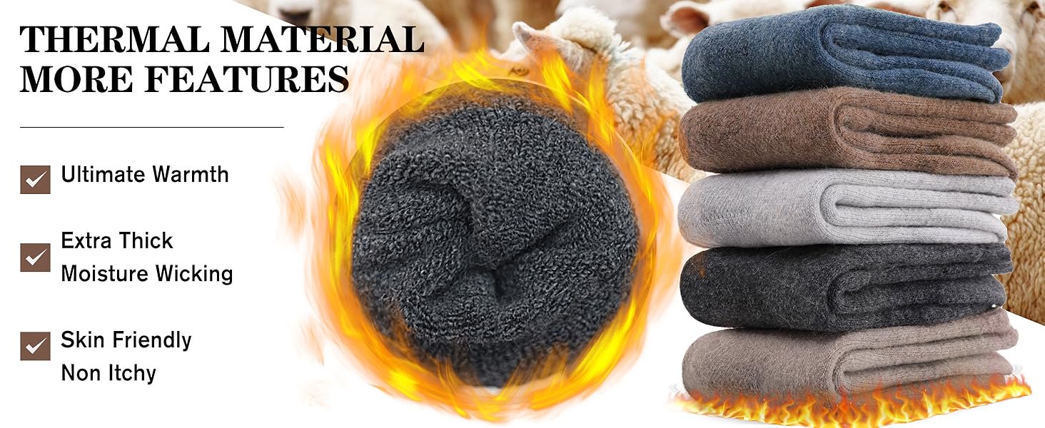 Merino Wool Socks - Thermal Features