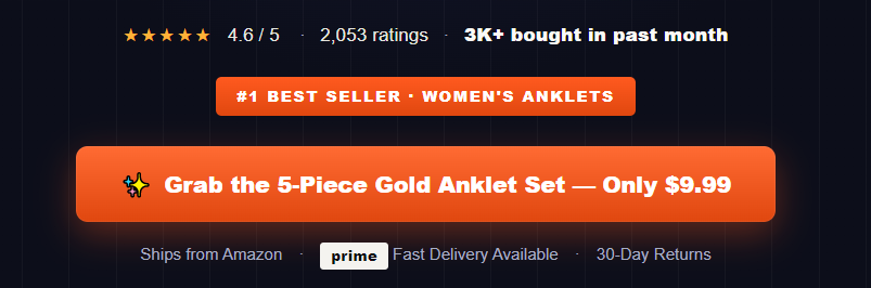 Best Seller Promotional Banner for Gold Anklets