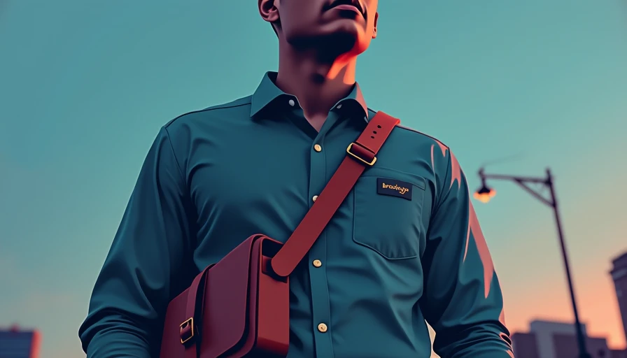 Illustration for brooklyn industries messenger bag